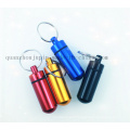 Porte-clés de bouteille de pilule de secours en métal OEM Keychain Keychain Chain